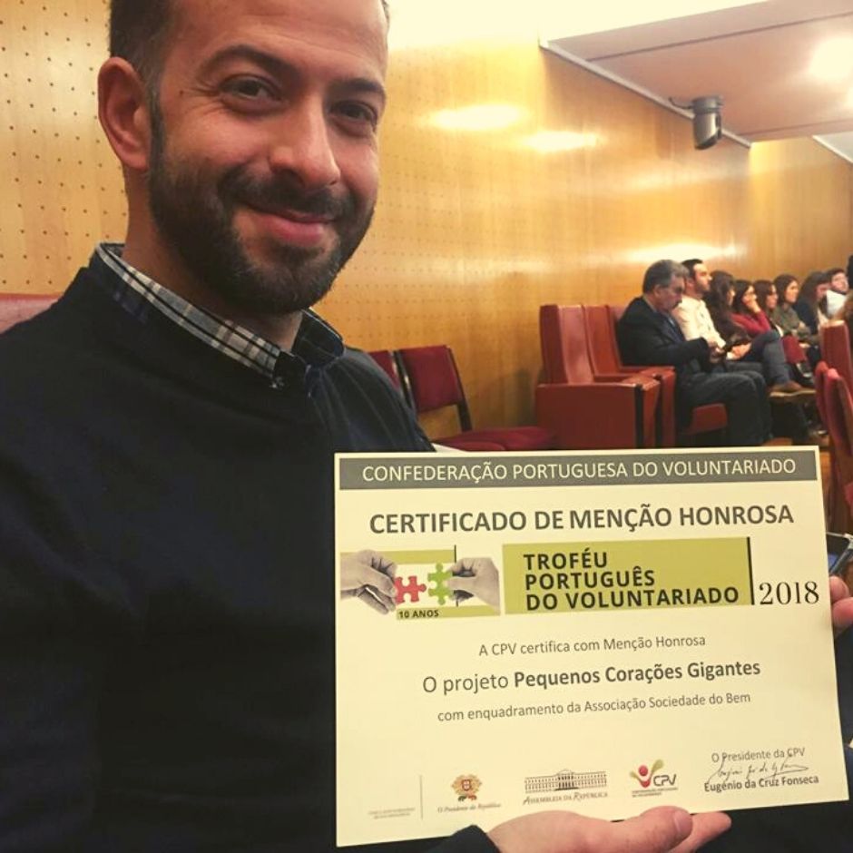 Pequenos Corações Gigantes distinguido pela Confederação Portuguesa do&nbsp;Voluntariado
